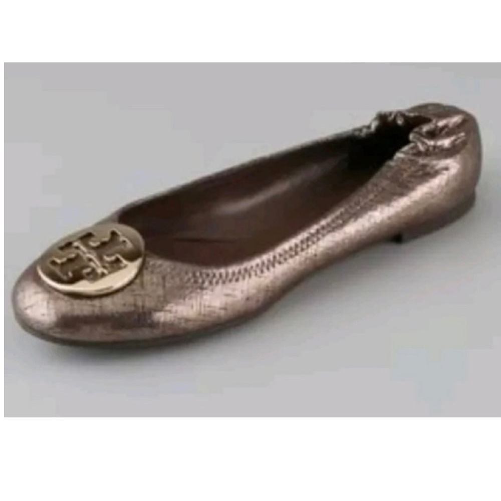 Tory Burch Reva-Lurex Suede Ballet Flat